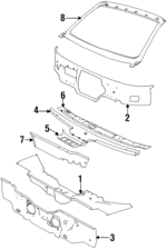 9265828 - Body: Upper Dash Panel for Saab: 9000 Image