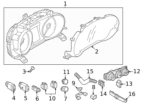 Cluster & Switches for 2025 Mitsubishi Outlander Sport #0