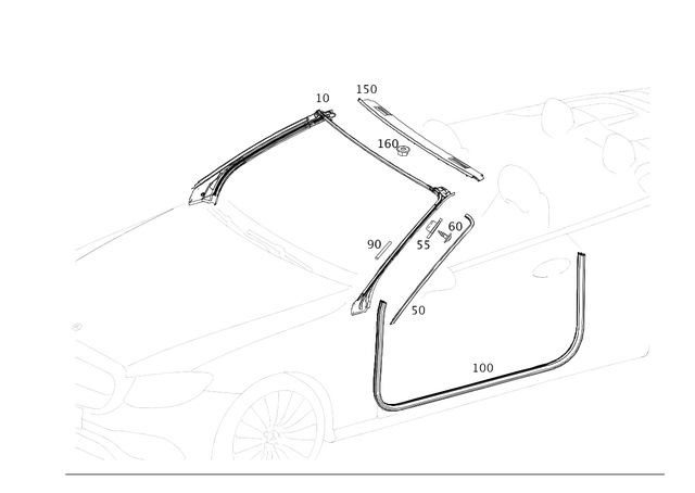 2386900303 - Covering and Lining: Trim Bar for Mercedes-Benz: E400, E450, E53 AMG Image image