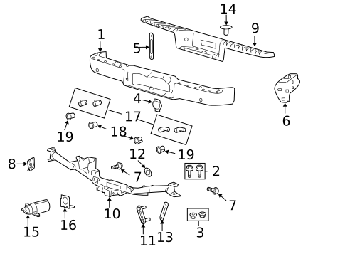 Bumper & Components - Rear for 2008 Ford F-150 #0