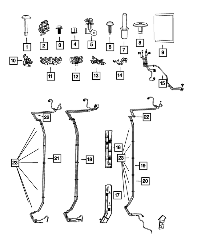 68074054AD - Fuel: Fuel Line Bracket for Mopar Image image