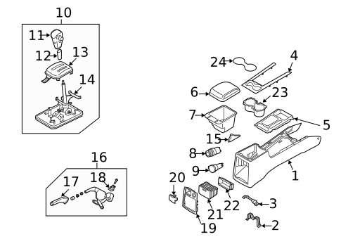 Console Panel for 2005 Kia Sorento #0