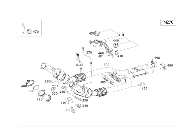 2781595640 - Exhaust System: Holder for Mercedes-Benz: Maybach S550, Maybach S600, Maybach S650, S450, S550, S600, S63 AMG, S65 AMG Image image