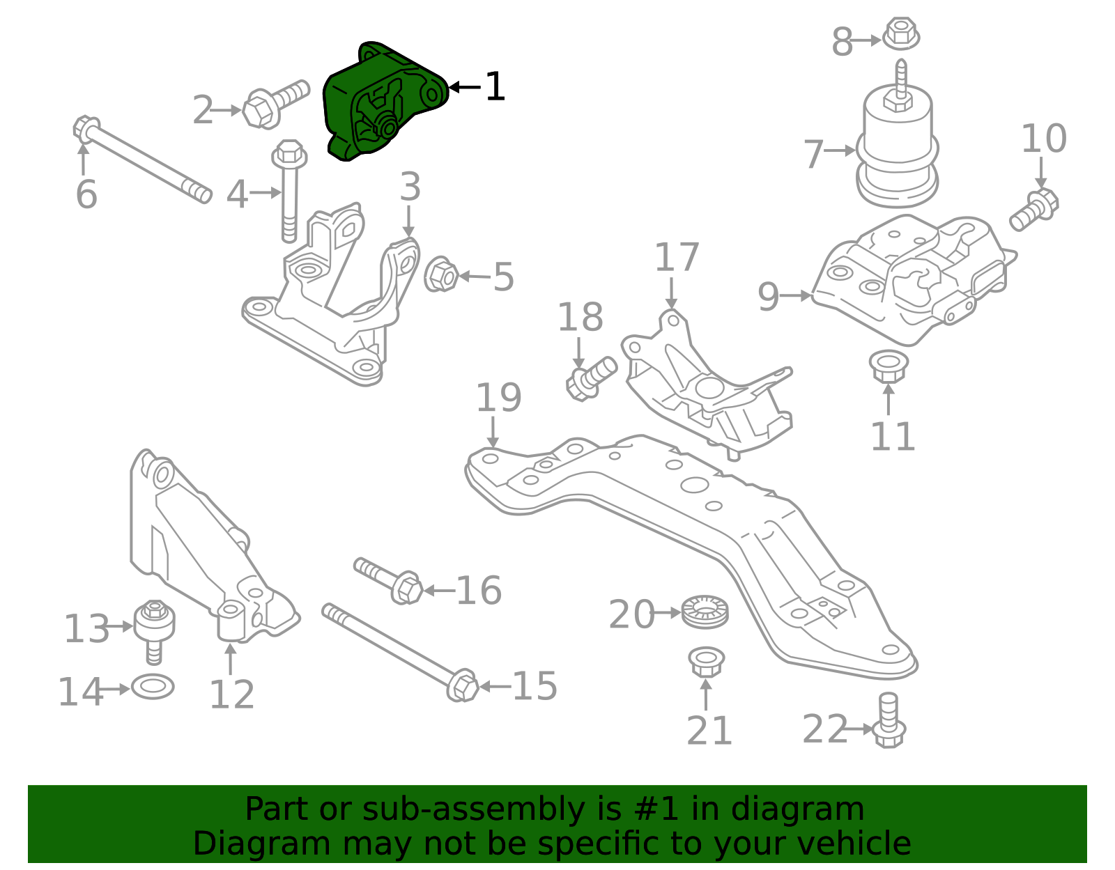 2015-2019 Subaru Center Mount 41022AL05B | OEM Parts Online