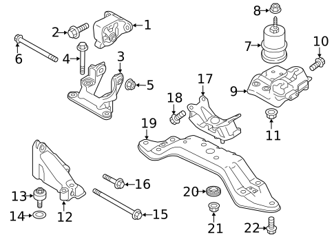 Engine & Trans Mounting for 2019 Subaru Legacy #0