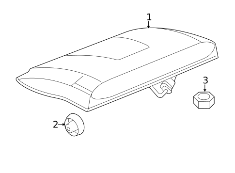High Mounted Stop Lamp for 2010 Ford Transit Connect #0