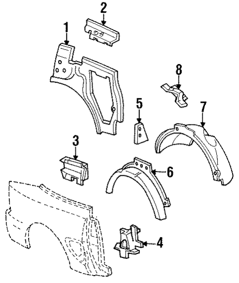 Inner Structure for 1995 Ford Mustang #1