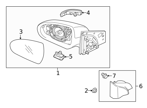 Outside Mirrors for 2019 Hyundai Ioniq #0