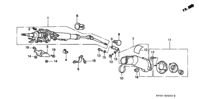 Steering Column (1) for 1991 Acura Legend #0