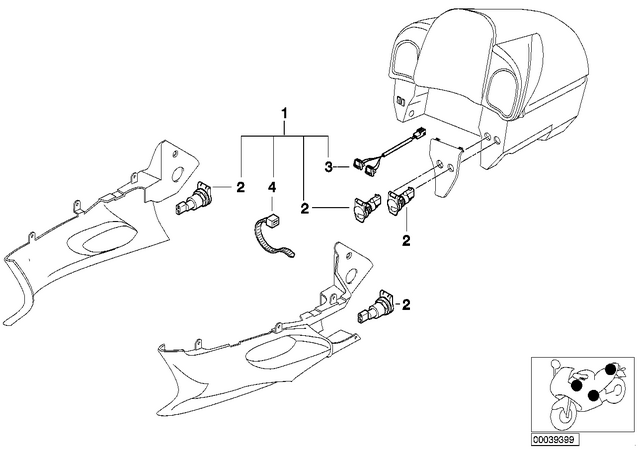 61131391630 - General Electrical System: Plug-in Socket -  for BMW-Motorrad Image