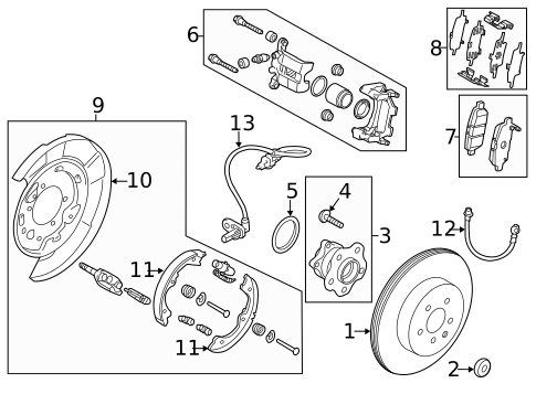 Brake Components for 2014 INFINITI Q70 #1