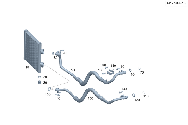 2905010901 - : Oil Cooler Line for Mercedes-Benz Image