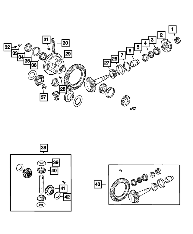 68032258AA - Rear Axle; Corporate 210 MM; Differential and Drive Line: Differential Case Assembly for Mopar Image