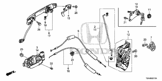 Front Door Locks - Outer Handle for 2016 Honda Fit #0