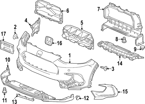 Bumper & Components - Front for 2024 Honda HR-V #0