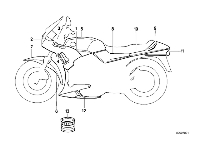 46631456139 - : Covering Center - Black for BMW-Motorrad Image