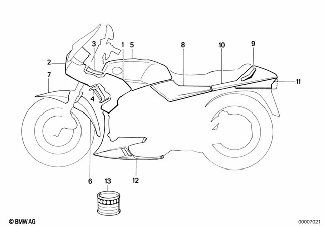 46631456139 - Body Equipment: Covering Center - Schwarz for BMW-Motorrad Image