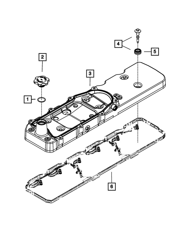 68005453AA - 6.7L Turbo Diesel; Engine: Cylinder Head Cover Isolator, Mounting for Mopar Image