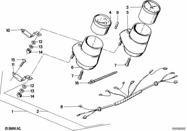 61121243707 - : Wiring Additional Instruments for BMW-Motorrad Image