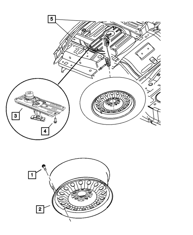 5054690AD - Wheels, Covers and Jacks: Spare Tire Carrier Winch for Mopar Image