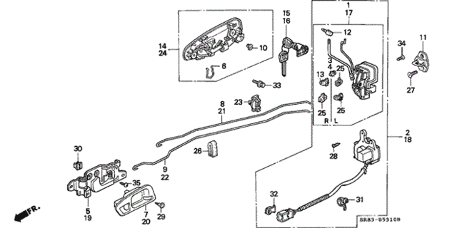 Door Lock for 1995 Honda Civic #0