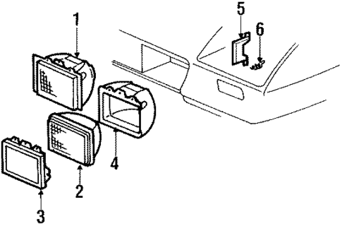Headlamp Components for 1986 Chevrolet Camaro #0
