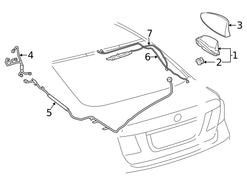 Antenna & Radio for 2018 Lexus LS500 #3