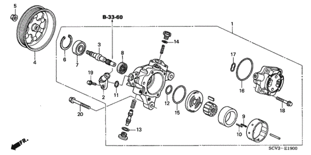 P.S. Pump (-'05) for 2005 Honda Element #0