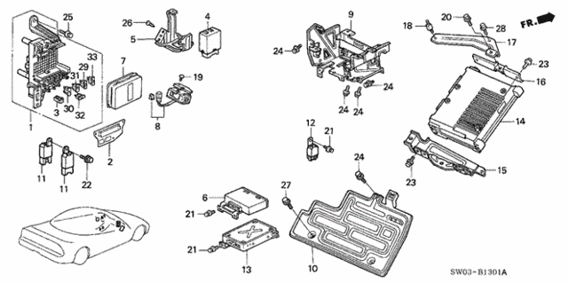Control Unit (2) for 2001 Acura NSX #0