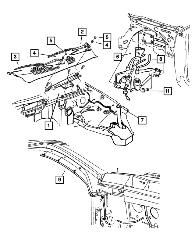 68020597AA - Wiper/Lock Cylinder and Keys: Wiper Module for Mopar Image image