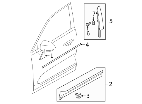 Exterior Trim - Front Door for 2019 Volvo XC40 #0