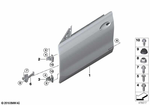 41007482646 - Bodywork: Door Front Right, Aluminium for BMW Image