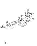 6102019 - 6.4L Gas; Engine: Hex Head Bolt And Washer, Mounting for Mopar Image
