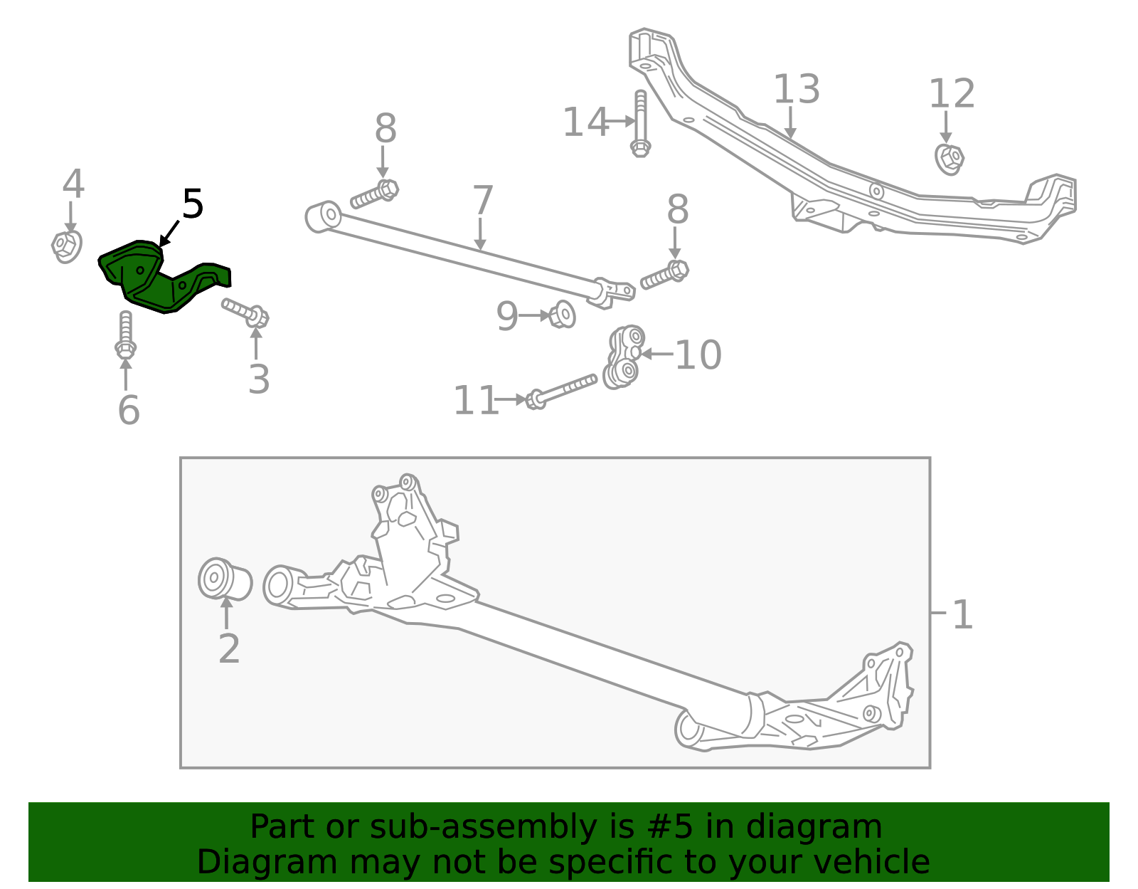 2014-2016 Cadillac ELR Rear Driver Side Axle Bracket 23108252 | OEM ...