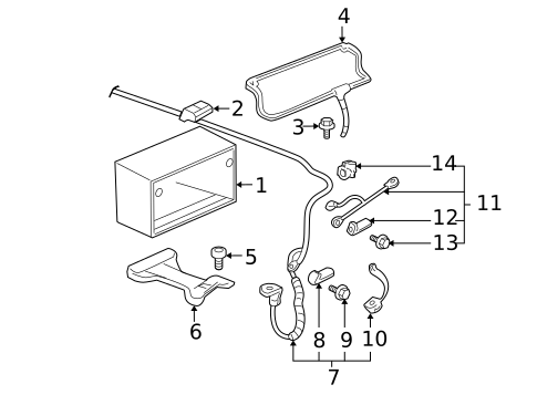 Battery & Related Components for 2011 Buick Lucerne #0
