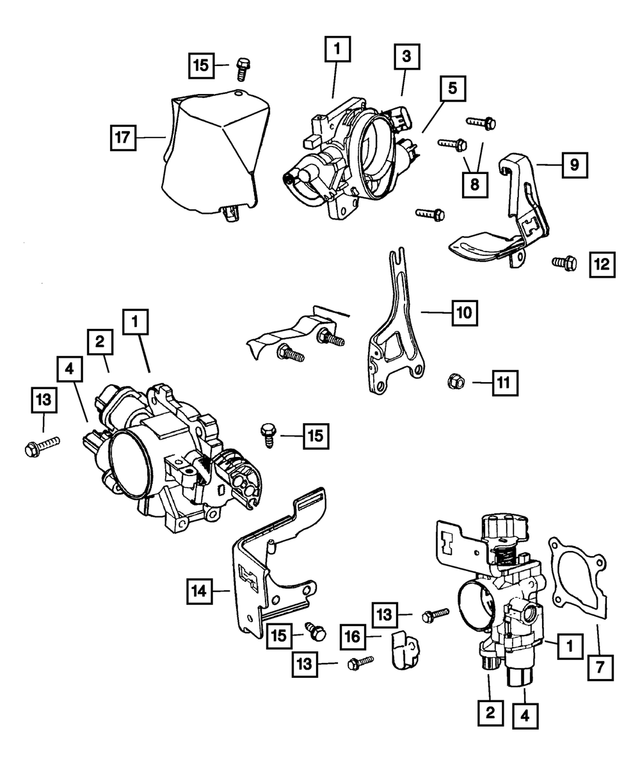 5103147AA - Fuel: Throttle Body for Mopar Image image