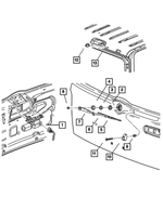 55155884AA - Wiper/Lock Cylinder and Keys: Windshield Wiper Motor for Mopar Image