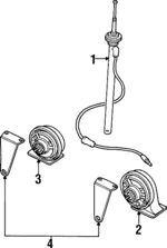 YEB10026 - : Horn for Land Rover: Defender 110, Defender 90, Range Rover Image
