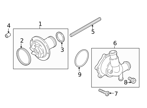 Water Pump for 2015 Audi R8 #0