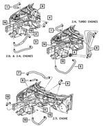 4596704AE - : Heater Core Inlet Hose for Mopar Image