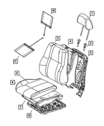 1JG881DVAA - Interior Trim: Front Headrest for Mopar Image