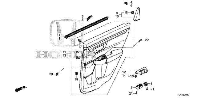 Rear Door Lining for 2020 Honda CR-V #0