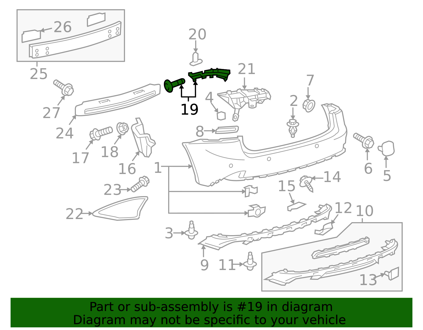2014-2020 Lexus Bumper Cover Support Rail 52158-53070 | OEM Parts Online