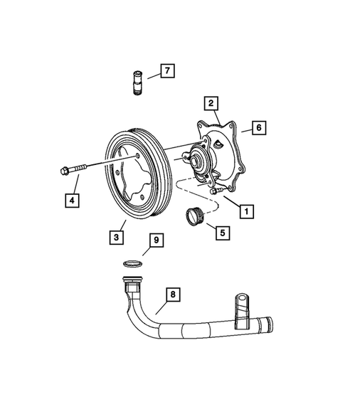 Water Pump and Related Parts for 2005 Dodge Caravan #0