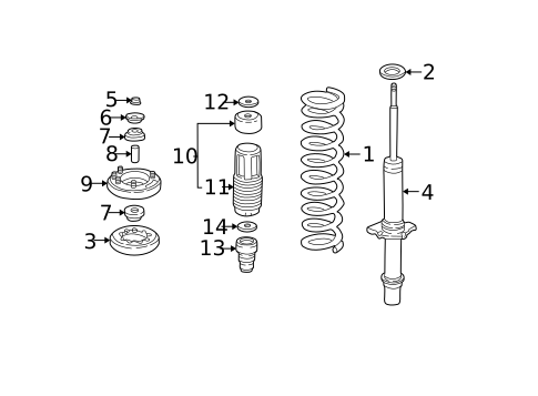 Struts & Components for 2001 Acura TL #0