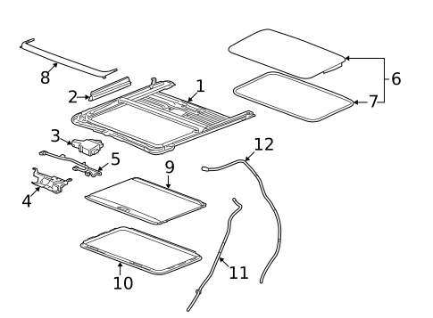 Sunroof for 2012 Cadillac Escalade EXT #0
