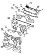 68038078AA - Body Sheet Metal Except Doors: Cowl Top Panel for Chrysler: 300 Image
