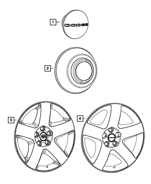 Wheel Covers and Center Caps for 2011 Dodge Charger #0