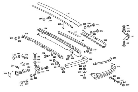 Rear Bumper for 1986 Mercedes-Benz 560SL #0