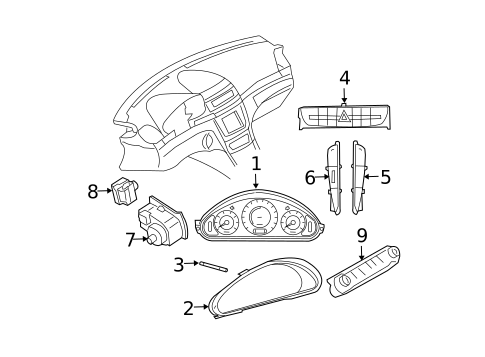 Instruments & Gauges for 2004 Mercedes-Benz E 55 AMG&reg; #0